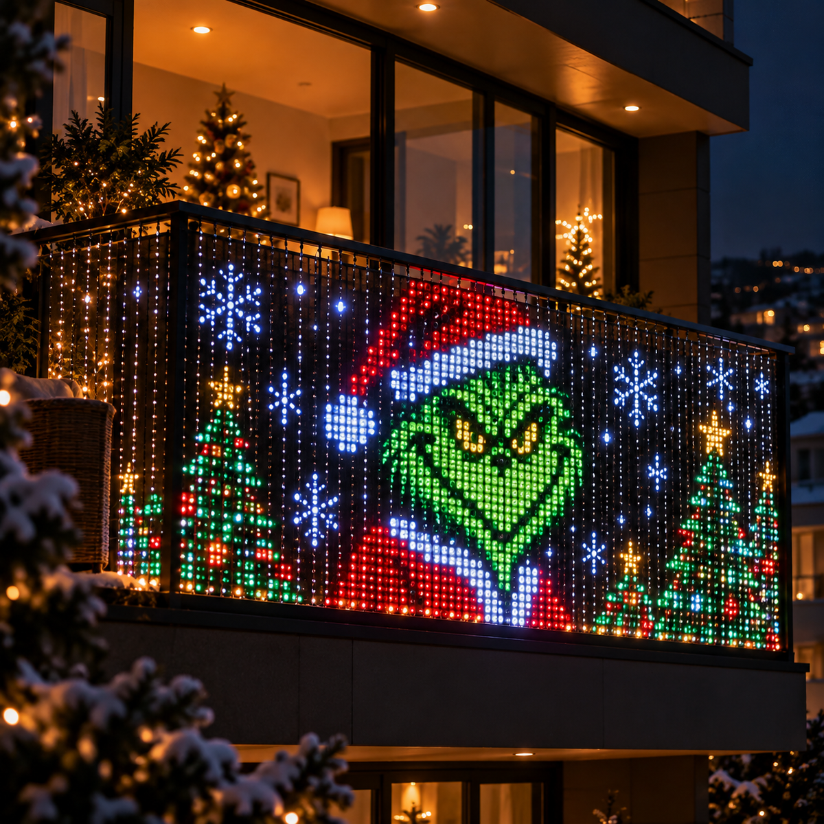 AlphaWearLabs™ Smart Animated Christmas Balcony Lights