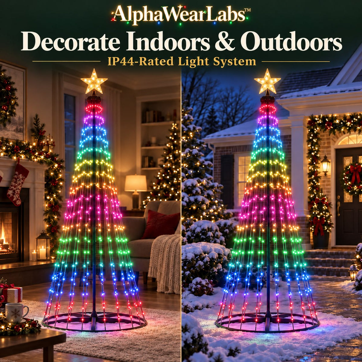AlphaWearLabs™ Smart Christmas Tree Lights