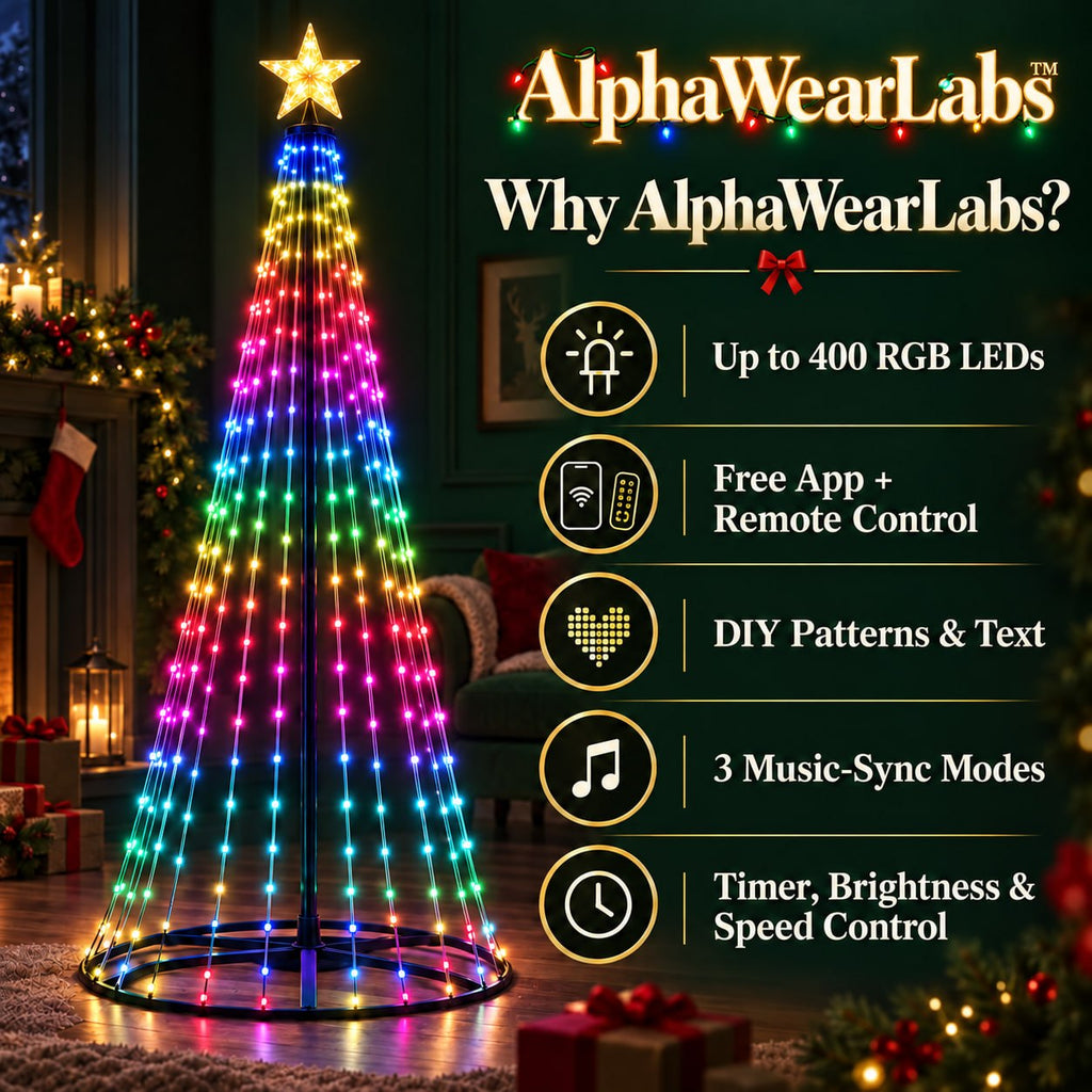 AlphaWearLabs™ Smart Christmas Tree Lights