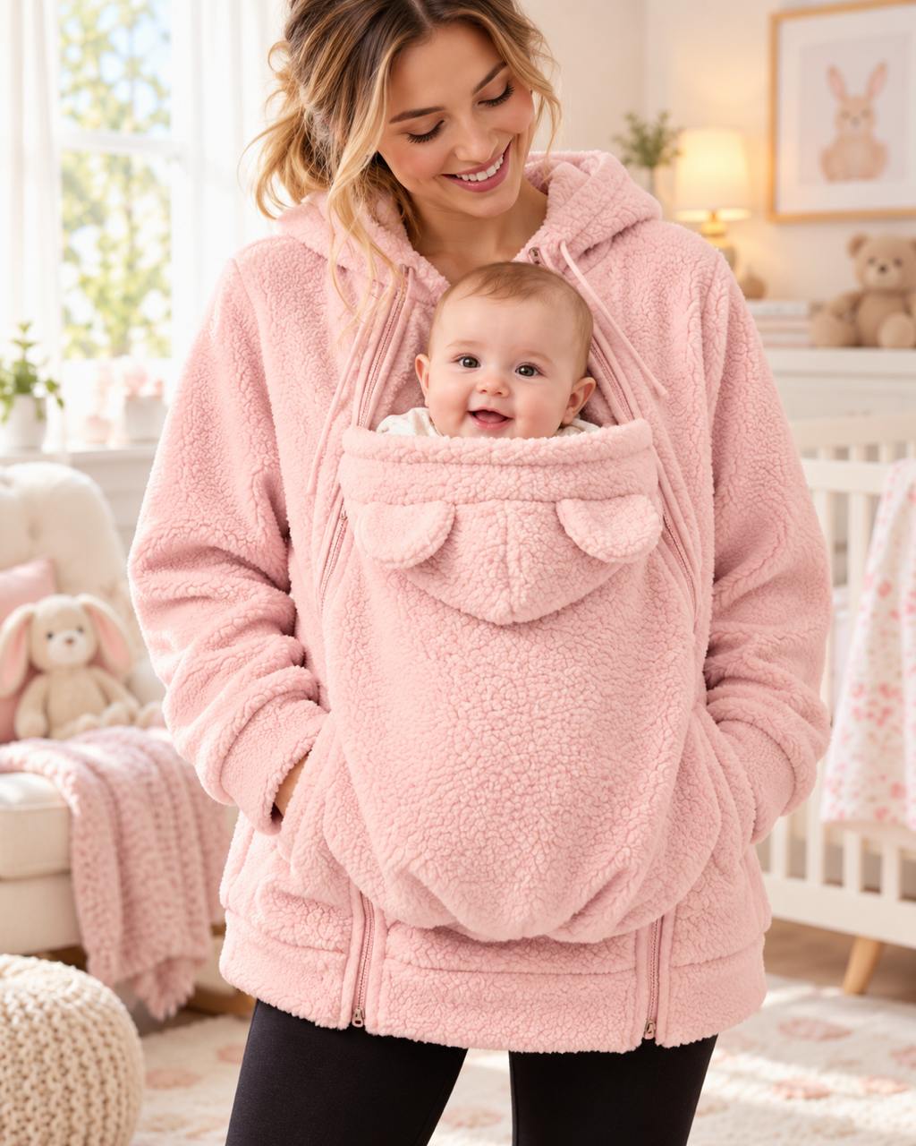 [FREE SHIP] Babywear Sherpa Hoodie – Cozy Mom & Baby Hoodie for Fall & Winter