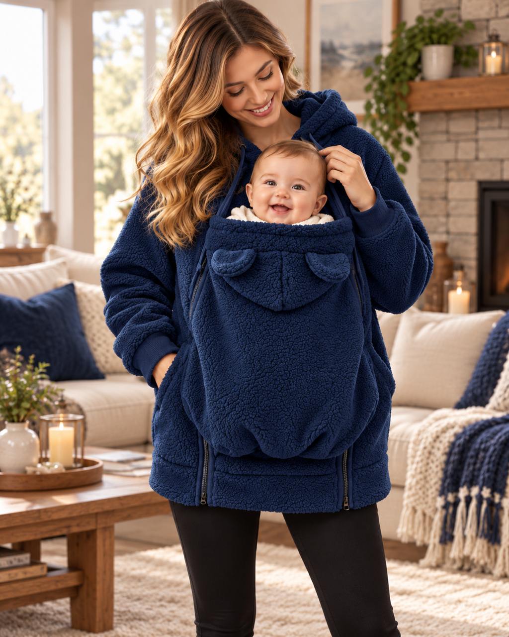 [FREE SHIP] Babywear Sherpa Hoodie – Cozy Mom & Baby Hoodie for Fall & Winter