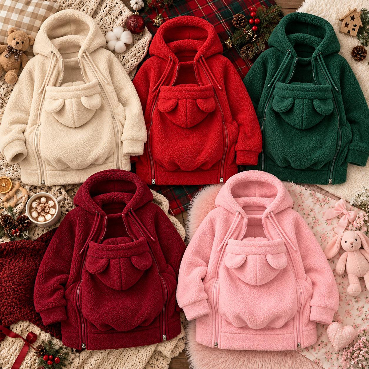 [FREE SHIP] Babywear Sherpa Hoodie – Cozy Mom & Baby Hoodie for Fall & Winter