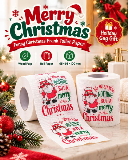 [FREE SHIPPING] Christmas Prank Toilet Paper – Funny Christmas Gag Gift, White Elephant Gift & Holiday Bathroom Décor
